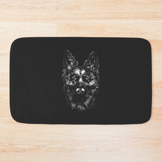 Discover German Shepherd Monochrome Bath Mats Bath Mats