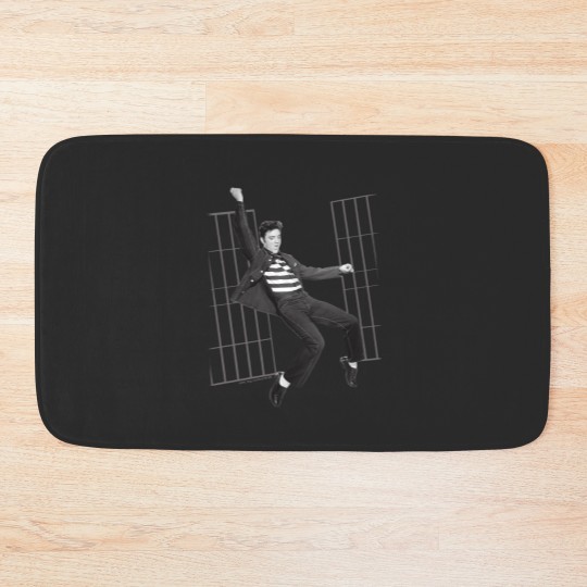 Discover Elvis Presley Jailhouse Rock Bath Mats Licensed Rock N Roll Music Bath Mats White