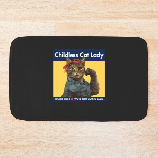 Discover Harris 2024 Bath Mats | Childless Cat Lady | Kamala Harris Bath Mats