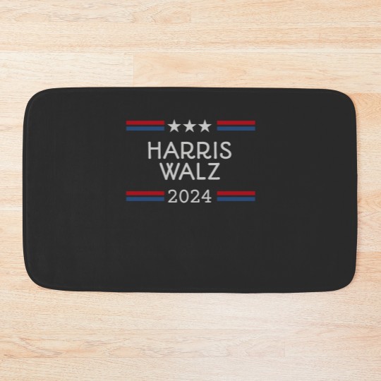 Discover Harris Walz 2024 Bath Mats, Kamala Harris, Tim Walz, Gift for Democrat