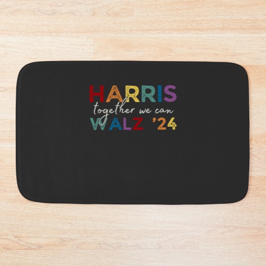 Discover Harris Walz V-Neck Bath Mat 2024 - Kamala