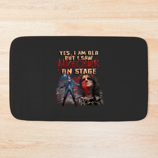 Discover Yes I Am Old But I Saw Alice Cooper On Stage Bath Mats, Alice Cooper Bath Mats