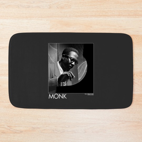Discover Vintage 90s Thelonious Monk Jazz Musician Artwork 1990s Fashion Bath Mats