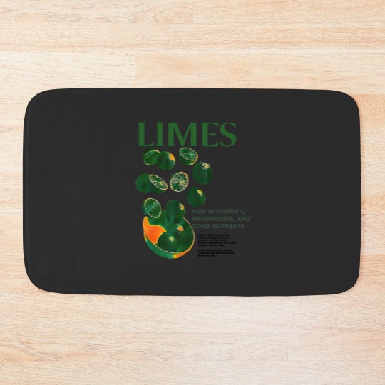 Discover Lime Graphic Bath Mats