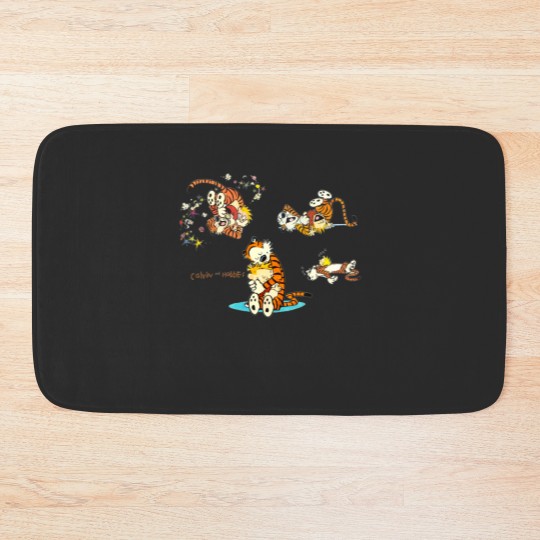 Discover calvin and hobbes bill watterson Bath Mats
