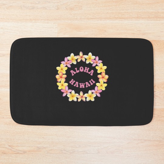 Discover Aloha Hawaii Flower Lei Bath Mats