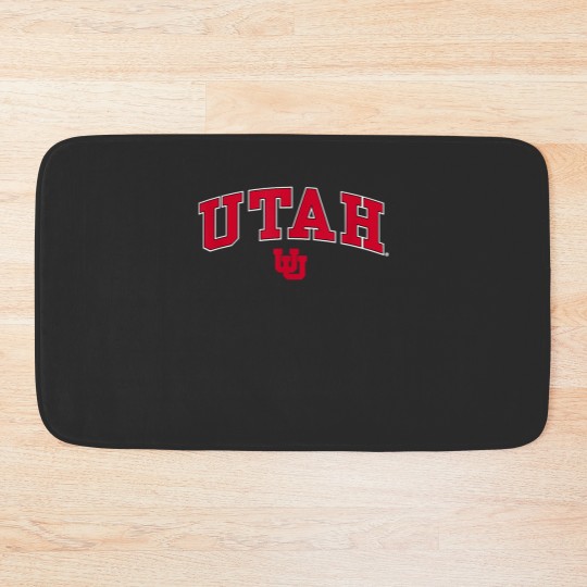 Discover Utah Utes Arch Over Black Officially Licensed Bath Mats