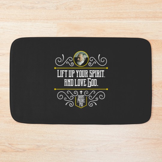 Discover St Padre Pio Quote Spiritual Direction Catholic Bath Mats