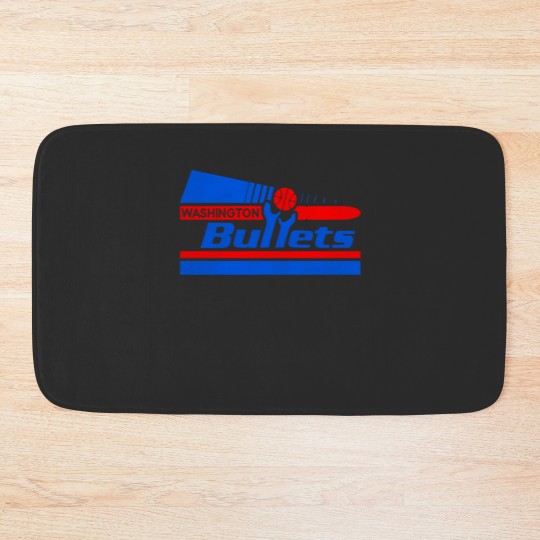 Discover Defunct Washington Bullets Pennant 80s Pennant Bath Mats