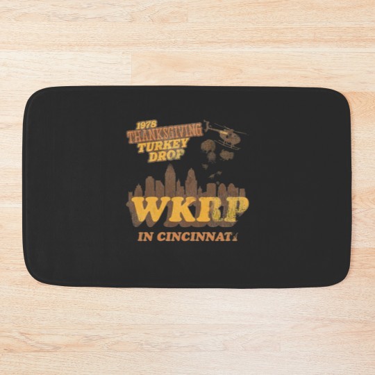 Discover Vintage WKRP in Cincinnati Bath Mats, 1978 Thanksgiving Turkey Drop Thanksgiving Bath Mats