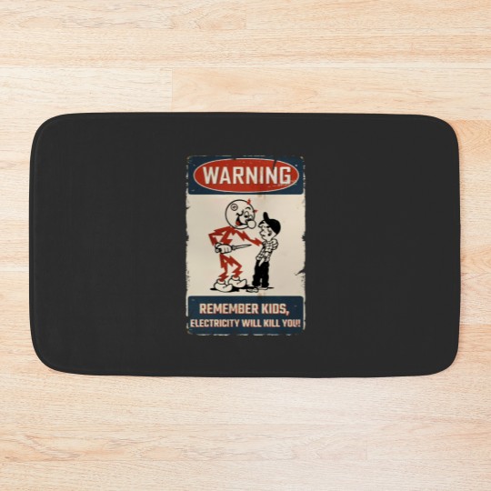 Discover vintage Electricity Will Kill You Kids Bath Mats