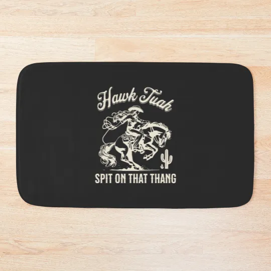 Discover Hawk Tuah Funny Bath Mats - Country Meme Inspirations
