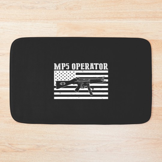 Discover MP5 OPERATOR USA FLAG Bath Mats