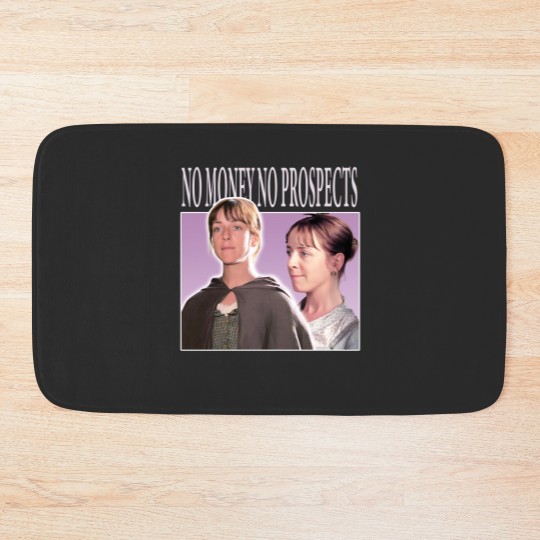 Discover No Money No Prospects Bath Mat - Pride and Prejudice