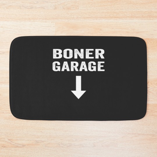 Discover Boner Garage Bath Mats Fuuny Joke