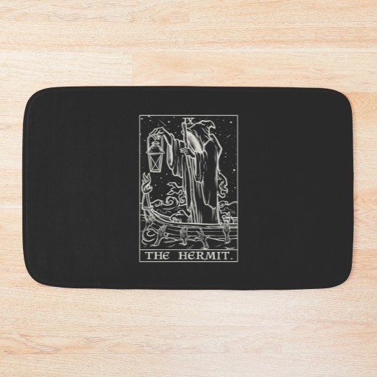 Discover Gothic Hermit Tarot Card Halloween Bath Mats