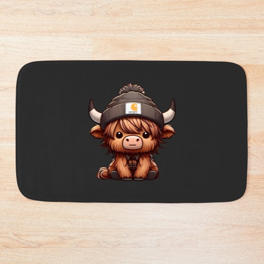 Discover Highland Cow Bath Mats - Cute Cow Design