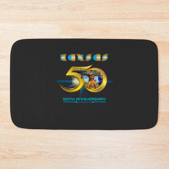 Discover Kansas 50th Anniversary Tour Leftoverture Point of Know Return Bath Mats
