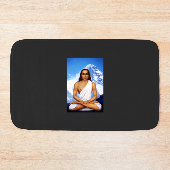 Discover Mahavatar Babaji In Lotus Posture In Himalayas 904 Bath Mats