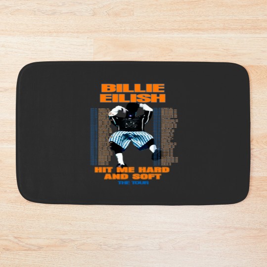 Discover Hit Me Hard and Soft tour Bath Mats, Billie Eilish Bath Mats