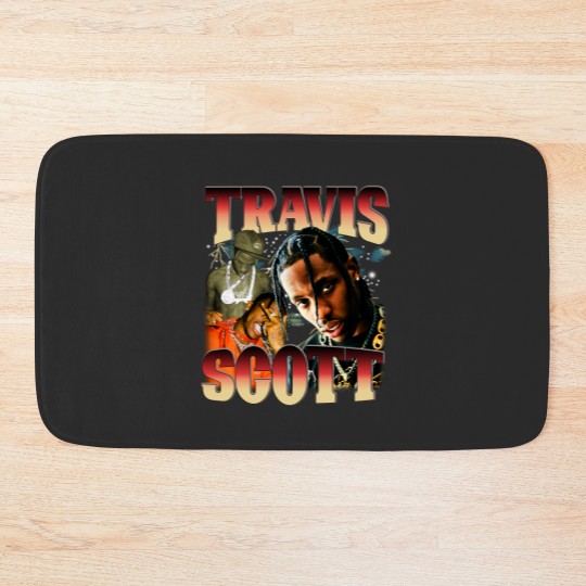 Discover Travis Bath Mats, 90's Vintage Rap Bath Mats RPLC26
