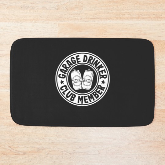 Discover Garage Drinker Club Member Day Beer Drinking Fat Bath Mats