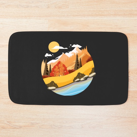 Discover Mountain Vibes Unisex V Neck Bath Mats