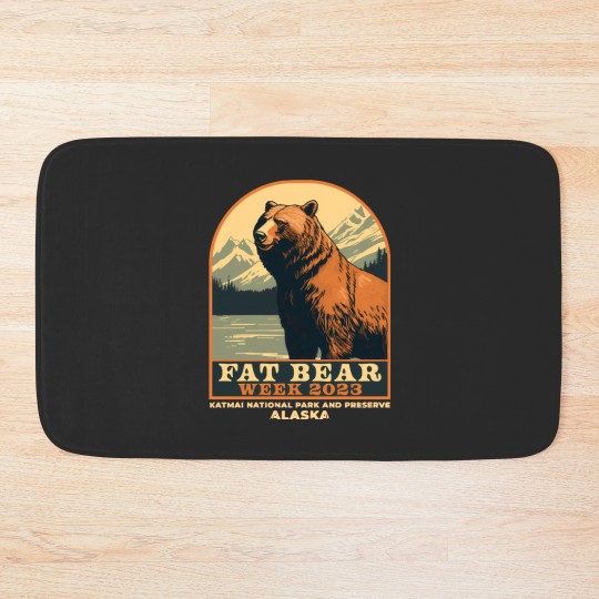 Discover fat bears week - vintage emblem 2024 Bath Mats