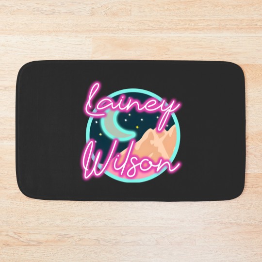 Discover Lainey Wilson Cowboy Neon Bath Mats