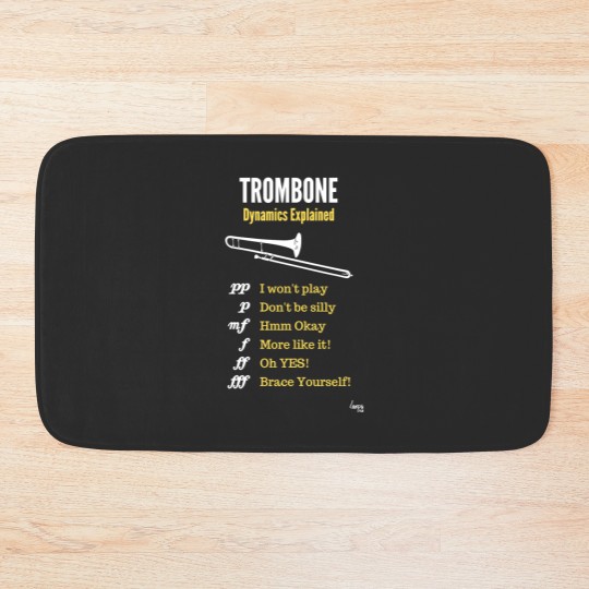 Discover Trombone humour – trombone dynamics Bath Mats