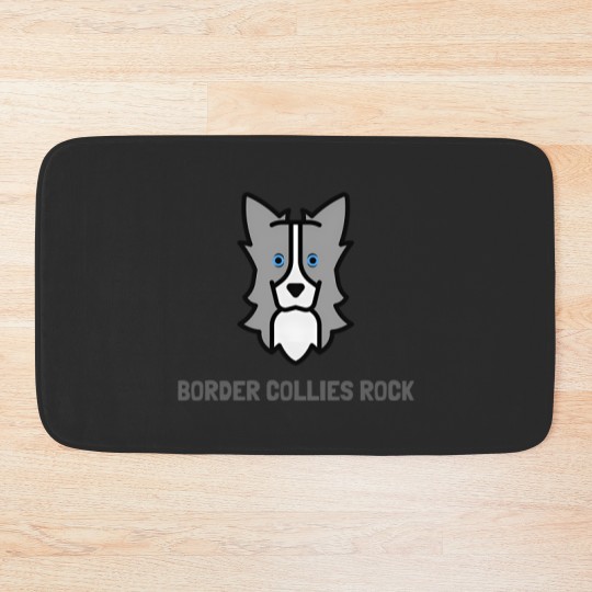 Discover Border Collies Rock Bath Mats