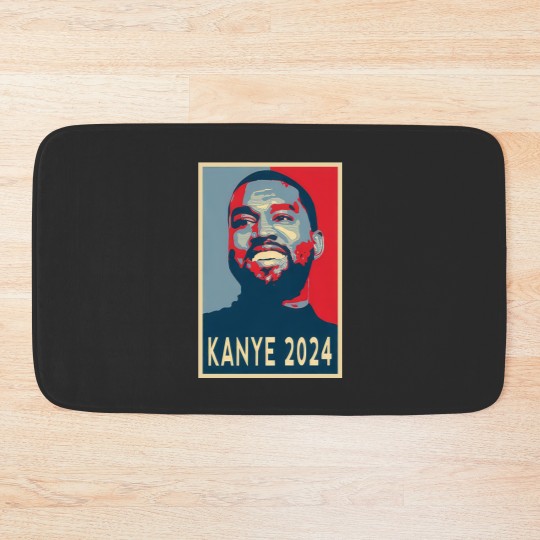 Discover Kanye 2024 President Bath Mats, Kanye For President 2024 Bath Mats