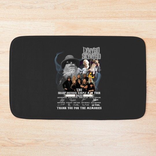 Discover The sharp dressed simple man tour zz top lynyrd skynyrd signatures 2023 Bath Mats