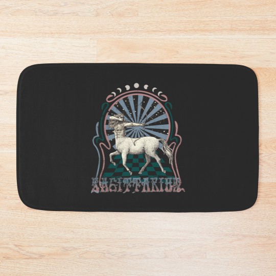 Discover Sagittarius Zodiac Vintage Bath Mats, Celestial Sagittarius Bath Mats