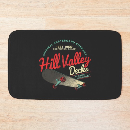 Discover Hill Valley Decks Original Skateboard Company Bath Mats