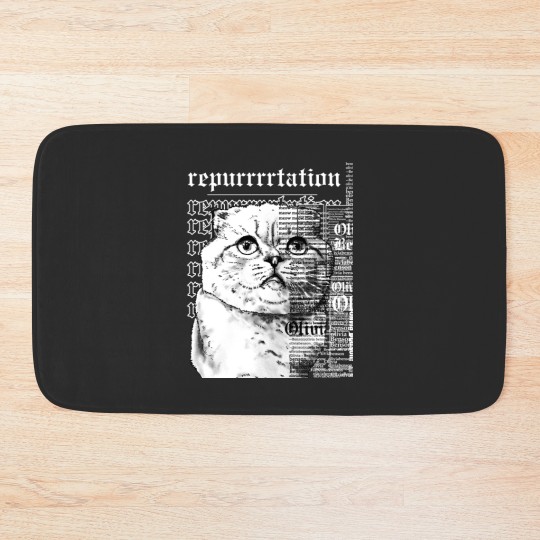 Discover Vintage Reputation Cat Bath Mats, Reputation Karma Bath Mats