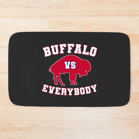 Discover buffalo vs everybody Bath Mats
