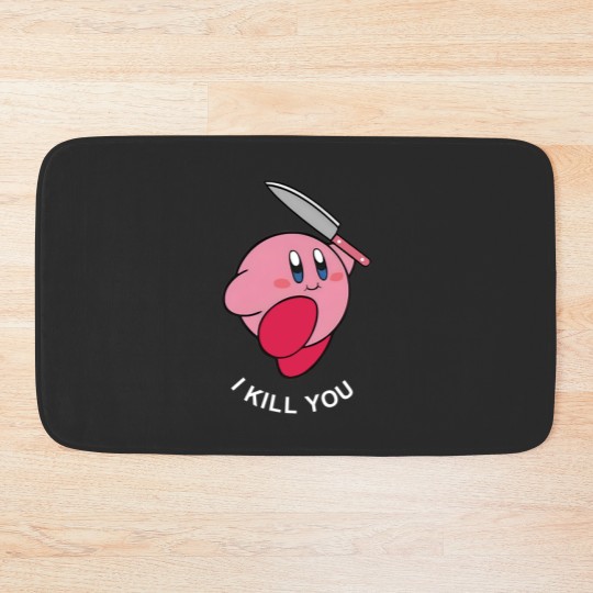Discover Kirby I Kill You Embroidered Bath Mats