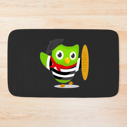 Discover Duolingo owl Bath Mats