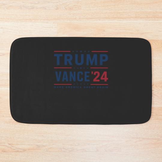 Discover Trump 2024 Bath Mats featuring President Trump and JD Vance