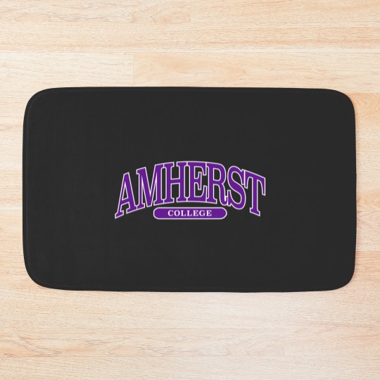 Discover amherst - college font curved Bath Mats