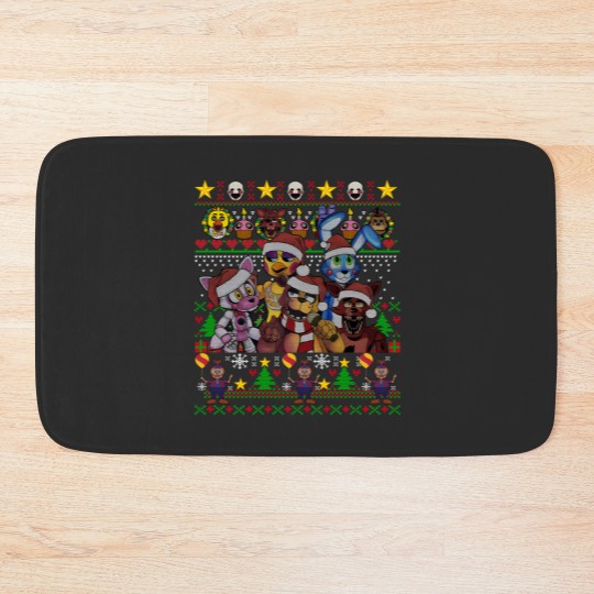 Discover FNAF Five Nights at Freddy's Christmas Ugly Bath Mats