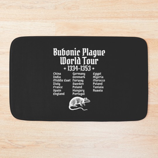 Discover Funny Meme Bubonic Plague World Tour Cringe Bath Mats