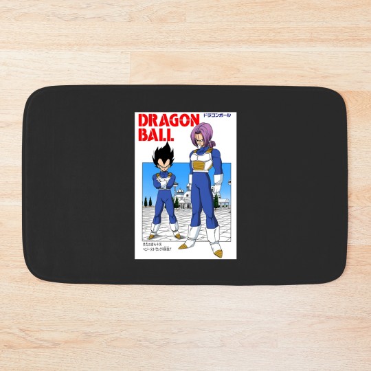 Discover DBZ Vegeta & Trunks Manga Cover Bath Mats