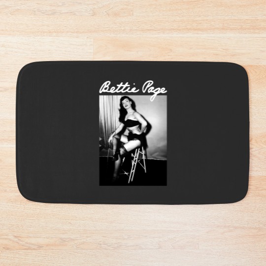 Discover Bettie Page BLACK Bath Mats short sleeve