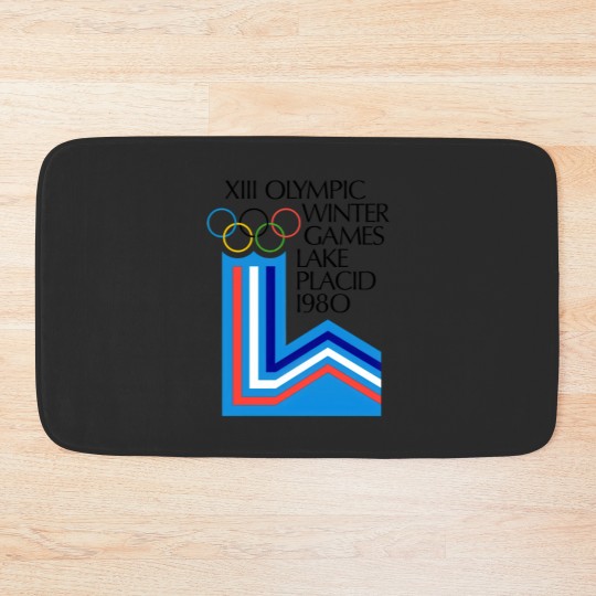 Discover Lake Placid 1980 Winter Olympics Men's Grey Bath Mats Size S-5XL