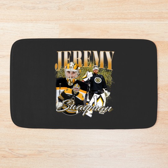 Discover Jeremy Swayman Bath Mats Ice Hockey American Professional Hockey Championship Sport Merch Vintage Bath Mats