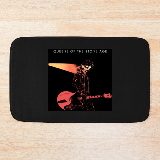 Discover Queens Of The Stone Age Skeleton Guitar Player Bath Mats, Queens Of the Stone Age Bath Mats