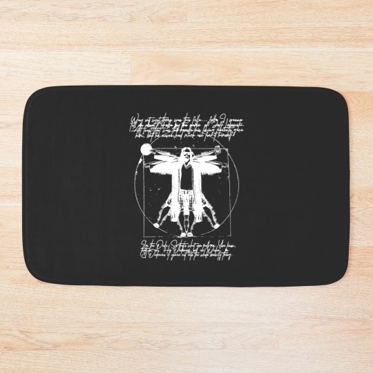 Discover The Dude Vitruvian Man The Big Lebowski Jeff Walter Bath Mats