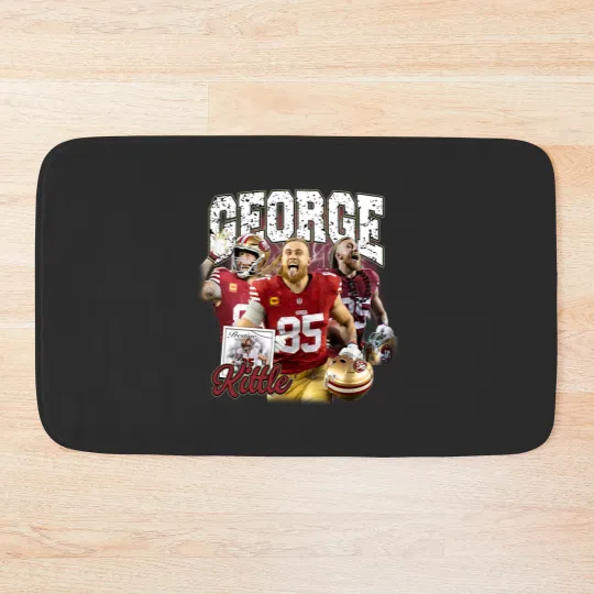 Discover Vintage 90s Graphic Style George Kittle Bath Mats, San Francisco Football